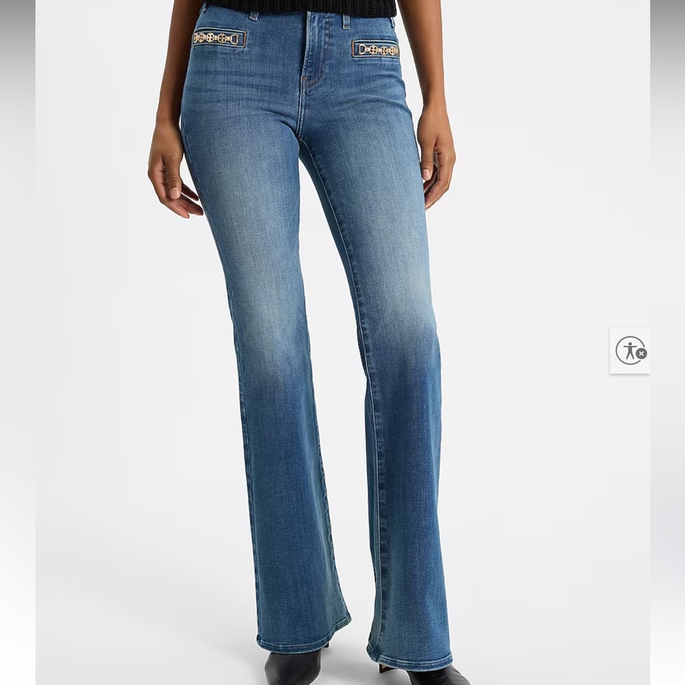 Express Blue Flare & Wide Leg Jeans